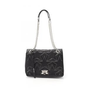 JIMMY CHOO Black Leather Shoulder Bag